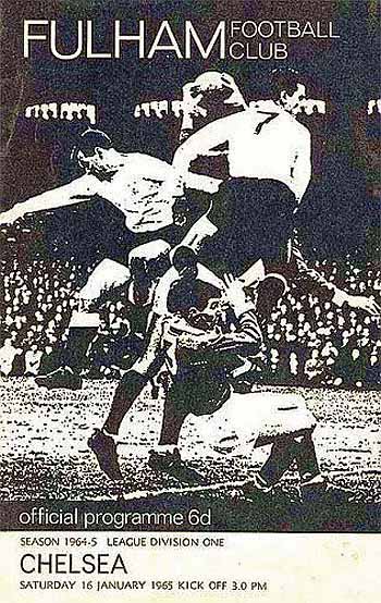 programme cover for Fulham v Chelsea, Saturday, 16th Jan 1965