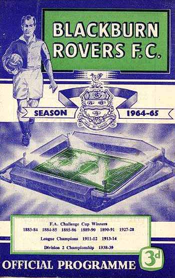 programme cover for Blackburn Rovers v Chelsea, 13th Feb 1965