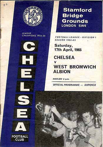 programme cover for Chelsea v West Bromwich Albion, 17th Apr 1965