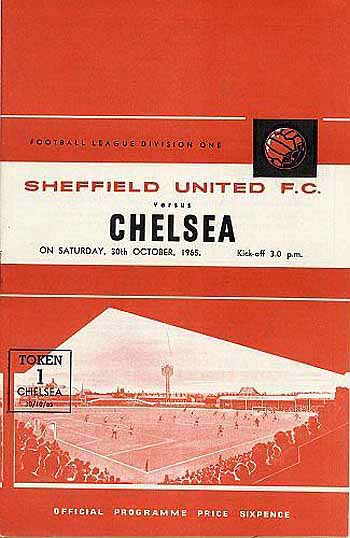 programme cover for Sheffield United v Chelsea, 30th Oct 1965