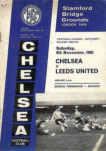 programme cover for Chelsea v Leeds United, 6th Nov 1965