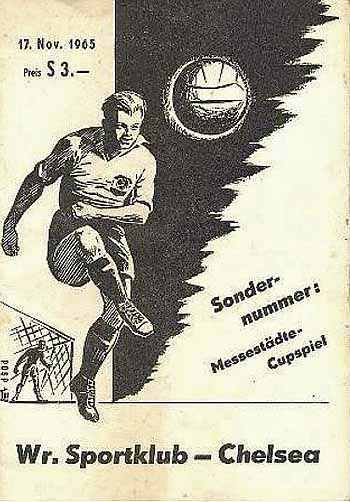 programme cover for Wiener Sportklub v Chelsea, 17th Nov 1965