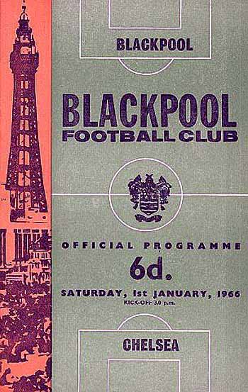programme cover for Blackpool v Chelsea, 1st Jan 1966