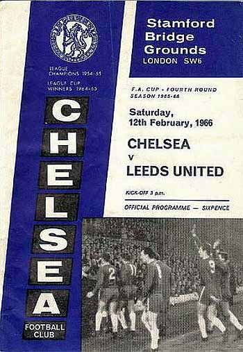 programme cover for Chelsea v Leeds United, 12th Feb 1966