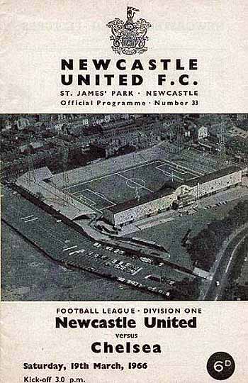 programme cover for Newcastle United v Chelsea, Saturday, 19th Mar 1966