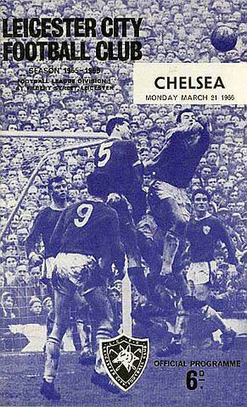 programme cover for Leicester City v Chelsea, Monday, 21st Mar 1966