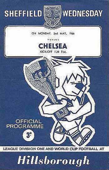 programme cover for Sheffield Wednesday v Chelsea, Monday, 2nd May 1966