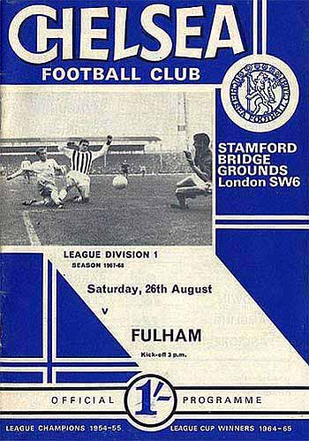 programme cover for Chelsea v Fulham, 26th Aug 1967