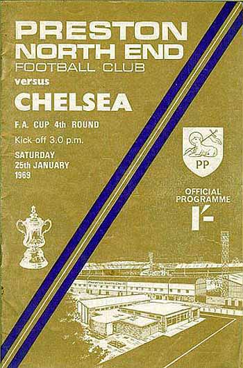 programme cover for Preston North End v Chelsea, 25th Jan 1969
