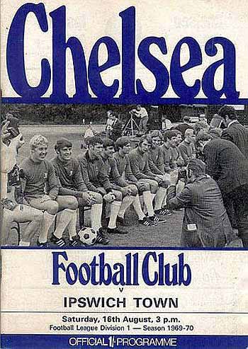 programme cover for Chelsea v Ipswich Town, 16th Aug 1969