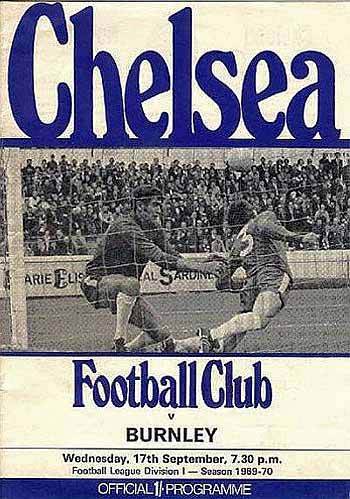 programme cover for Chelsea v Burnley, 17th Sep 1969