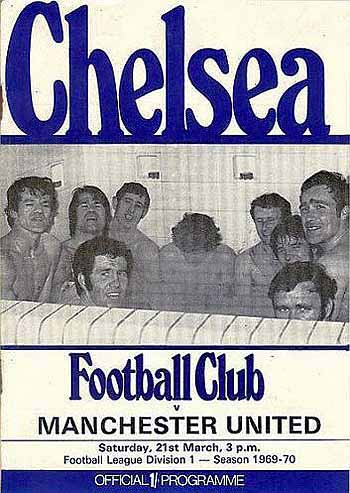 programme cover for Chelsea v Manchester United, Saturday, 21st Mar 1970