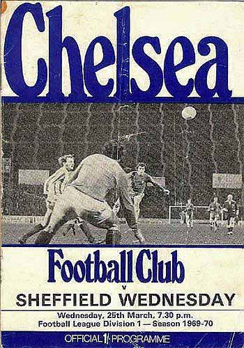 programme cover for Chelsea v Sheffield Wednesday, 25th Mar 1970