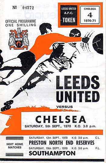 programme cover for Leeds United v Chelsea, 5th Sep 1970