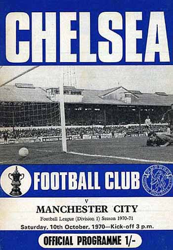 programme cover for Chelsea v Manchester City, 10th Oct 1970