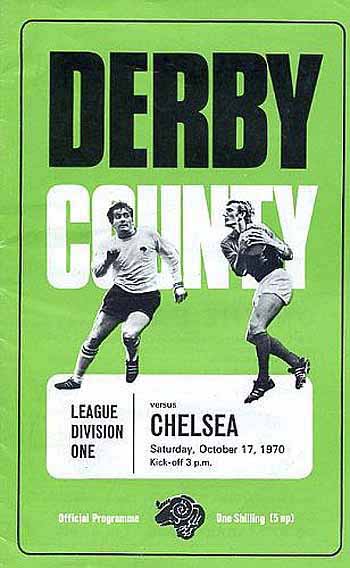 programme cover for Derby County v Chelsea, 17th Oct 1970