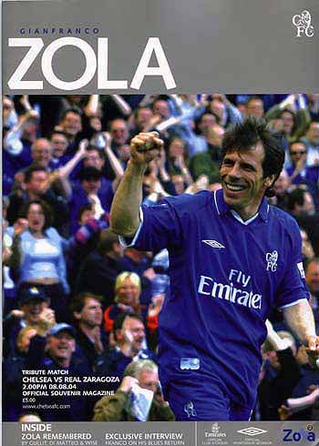 programme cover for Chelsea v Real Zaragoza, 8th Aug 2004