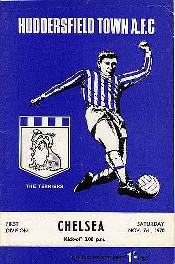 programme cover for Huddersfield Town v Chelsea, 7th Nov 1970