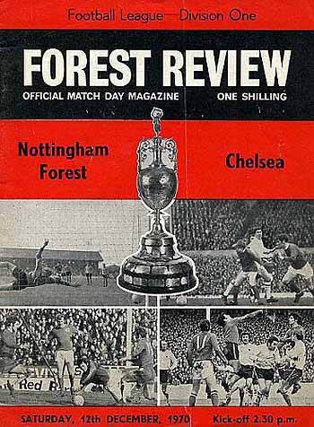 programme cover for Nottingham Forest v Chelsea, Saturday, 12th Dec 1970