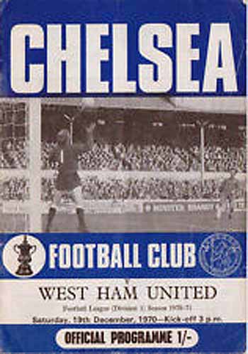 programme cover for Chelsea v West Ham United, 19th Dec 1970