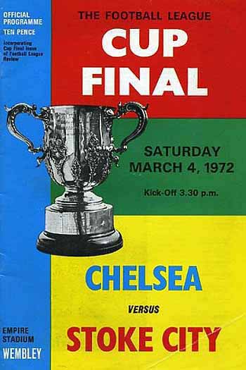 programme cover for Stoke City v Chelsea, 4th Mar 1972