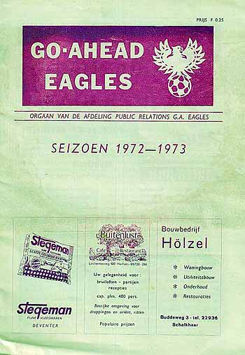 programme cover for Go Ahead Eagles v Chelsea, Saturday, 5th Aug 1972