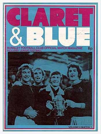 programme cover for Burnley v Chelsea, 28th Aug 1973