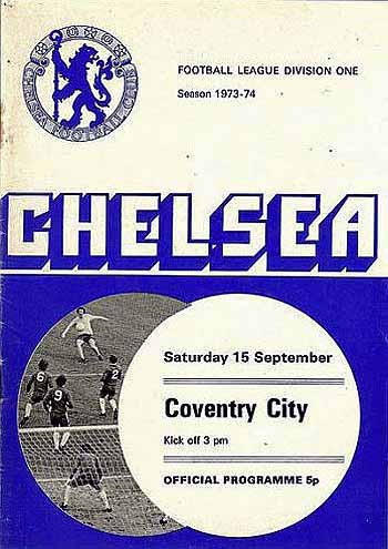 programme cover for Chelsea v Coventry City, 15th Sep 1973