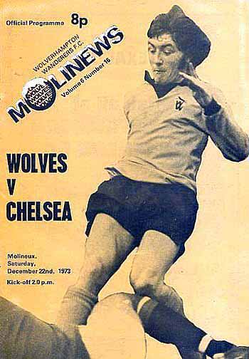 programme cover for Wolverhampton Wanderers v Chelsea, 22nd Dec 1973