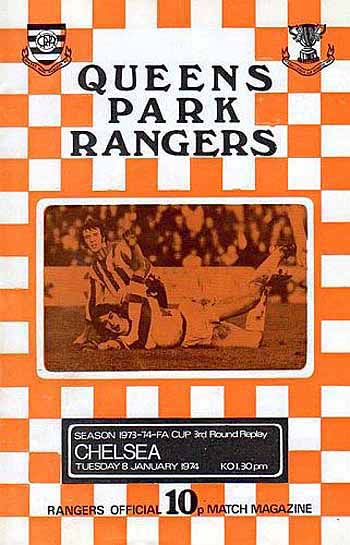 programme cover for Queens Park Rangers v Chelsea, 15th Jan 1974