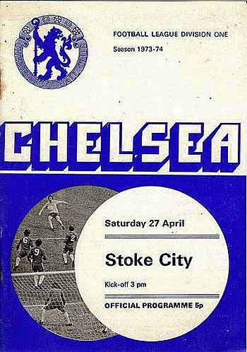 programme cover for Chelsea v Stoke City, 27th Apr 1974