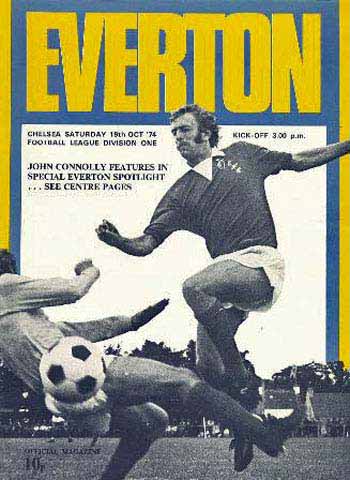 programme cover for Everton v Chelsea, 19th Oct 1974