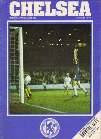programme cover for Chelsea v Bristol City, Saturday, 20th Sep 1975