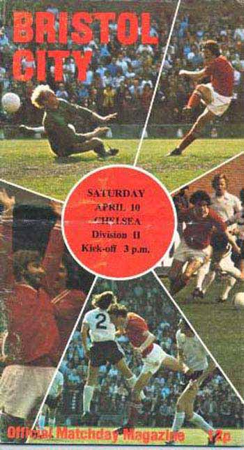 programme cover for Bristol City v Chelsea, 10th Apr 1976