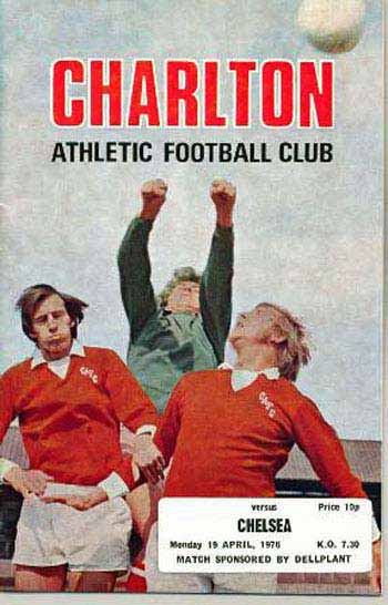 programme cover for Charlton Athletic v Chelsea, Monday, 19th Apr 1976