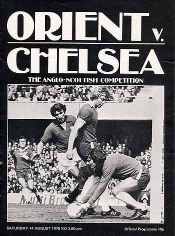 programme cover for Orient v Chelsea, Saturday, 14th Aug 1976