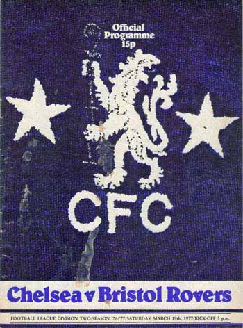programme cover for Chelsea v Bristol Rovers, 19th Mar 1977