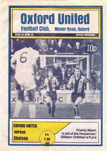 programme cover for Oxford United v Chelsea, Monday, 25th Apr 1977