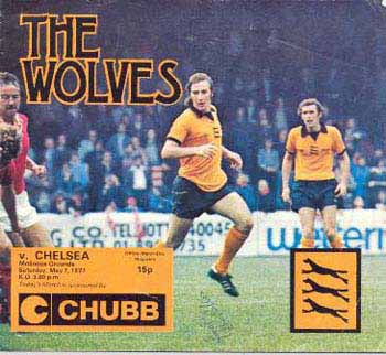 programme cover for Wolverhampton Wanderers v Chelsea, Saturday, 7th May 1977