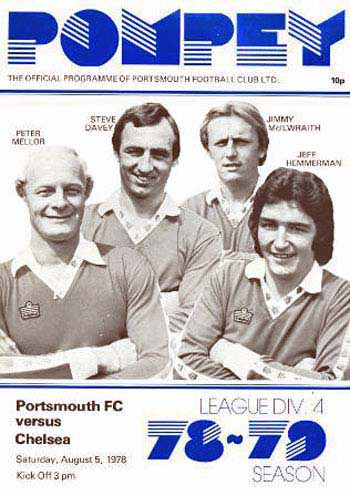 programme cover for Portsmouth v Chelsea, Saturday, 5th Aug 1978