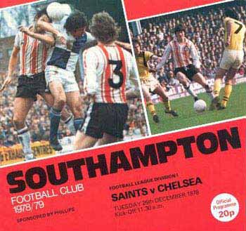 programme cover for Southampton v Chelsea, Tuesday, 26th Dec 1978