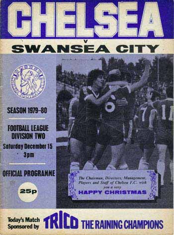 programme cover for Chelsea v Swansea City, 15th Dec 1979