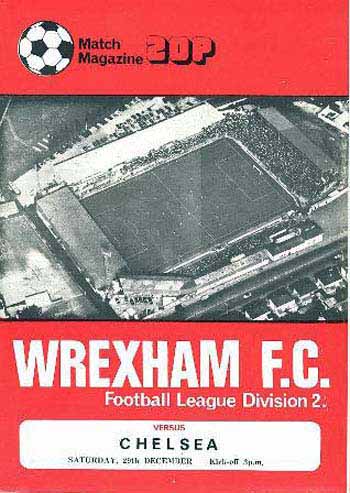 programme cover for Wrexham v Chelsea, 29th Dec 1979