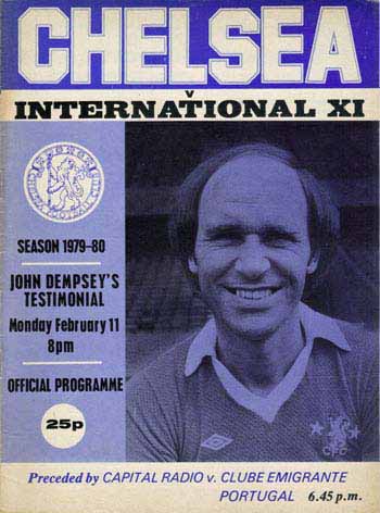 programme cover for Chelsea v International XI, Monday, 11th Feb 1980