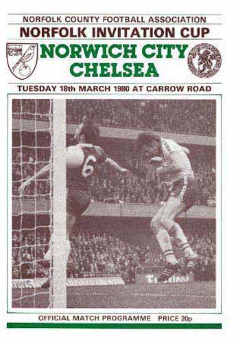 programme cover for Norwich City v Chelsea, Tuesday, 18th Mar 1980