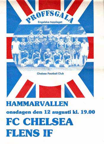 programme cover for IF Flens v Chelsea, Wednesday, 12th Aug 1981