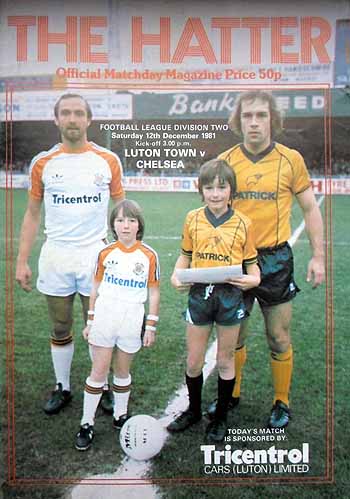 programme cover for Luton Town v Chelsea, Saturday, 12th Dec 1981