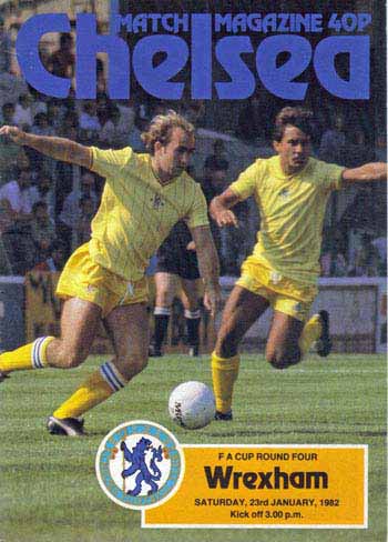 programme cover for Chelsea v Wrexham, 23rd Jan 1982