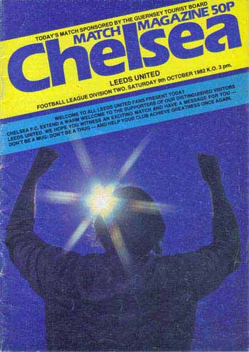 programme cover for Chelsea v Leeds United, 9th Oct 1982