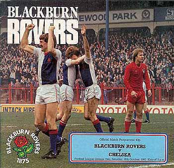programme cover for Blackburn Rovers v Chelsea, 16th Oct 1982